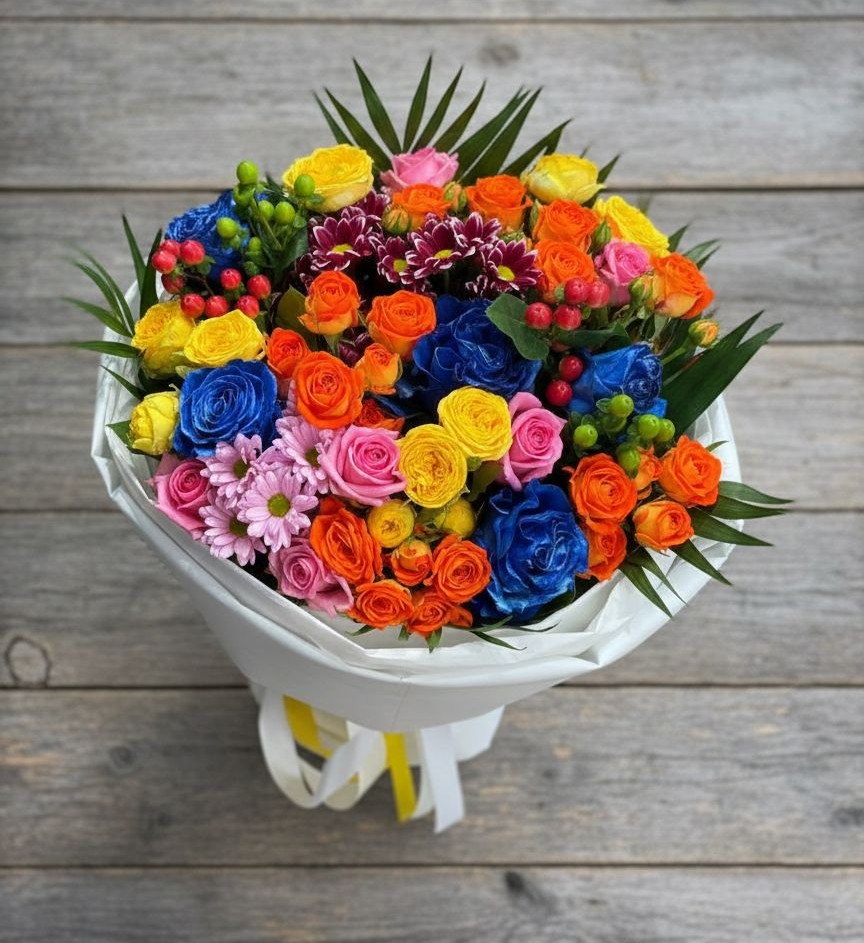 Букет цветов из: Розы и Хризантемы в Шестаково Воронежской области