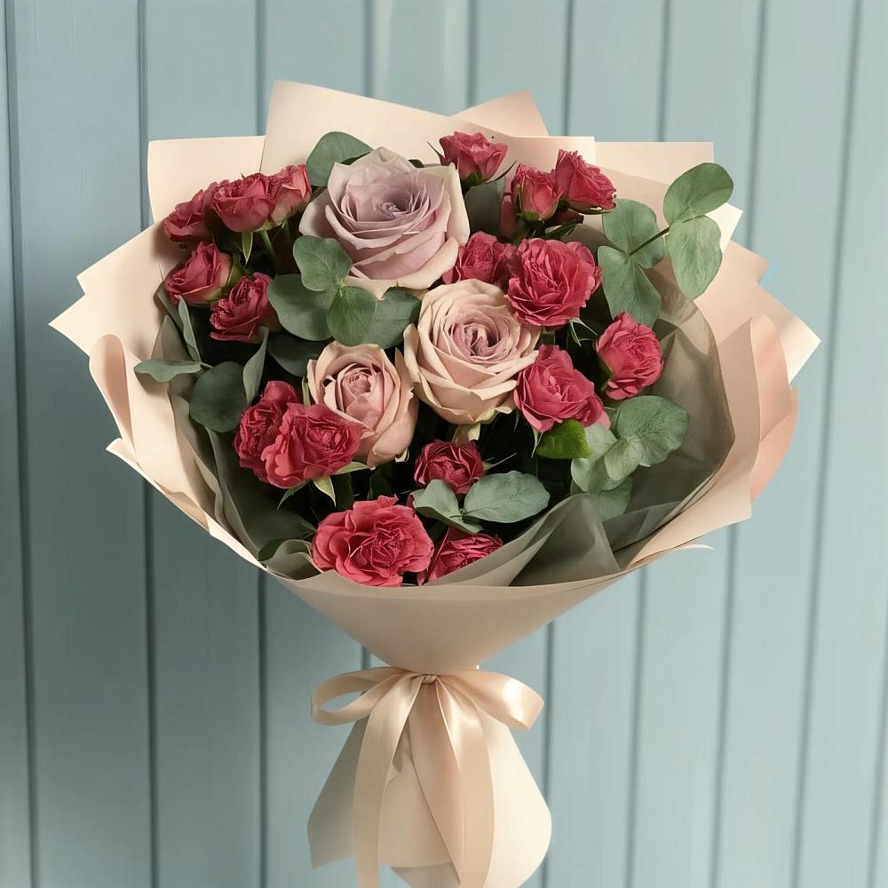 Букет цветов из: Гвоздики и Розы в Шестаково Воронежской области