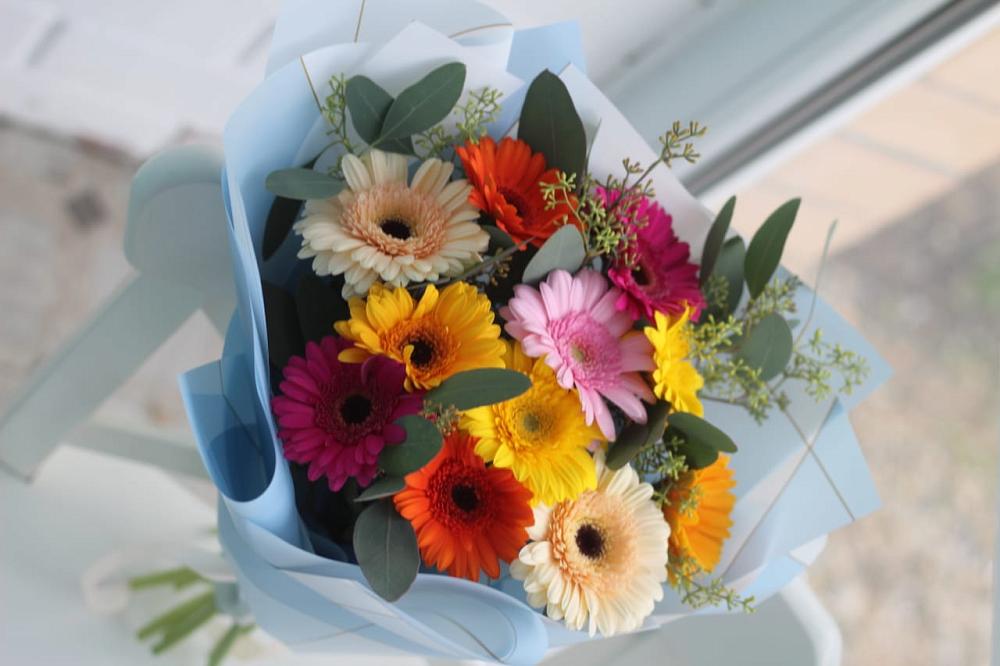 Букет цветов из: Герберы в Шестаково Воронежской области