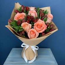 Букет цветов из:  Розы и Альстромерии в Шестаково Воронежской области