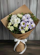 Букет цветов из:  Хризантемы и Розы в Шестаково Воронежской области