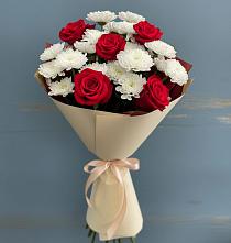 Букет цветов из:  Розы и Хризантемы в Шестаково Воронежской области