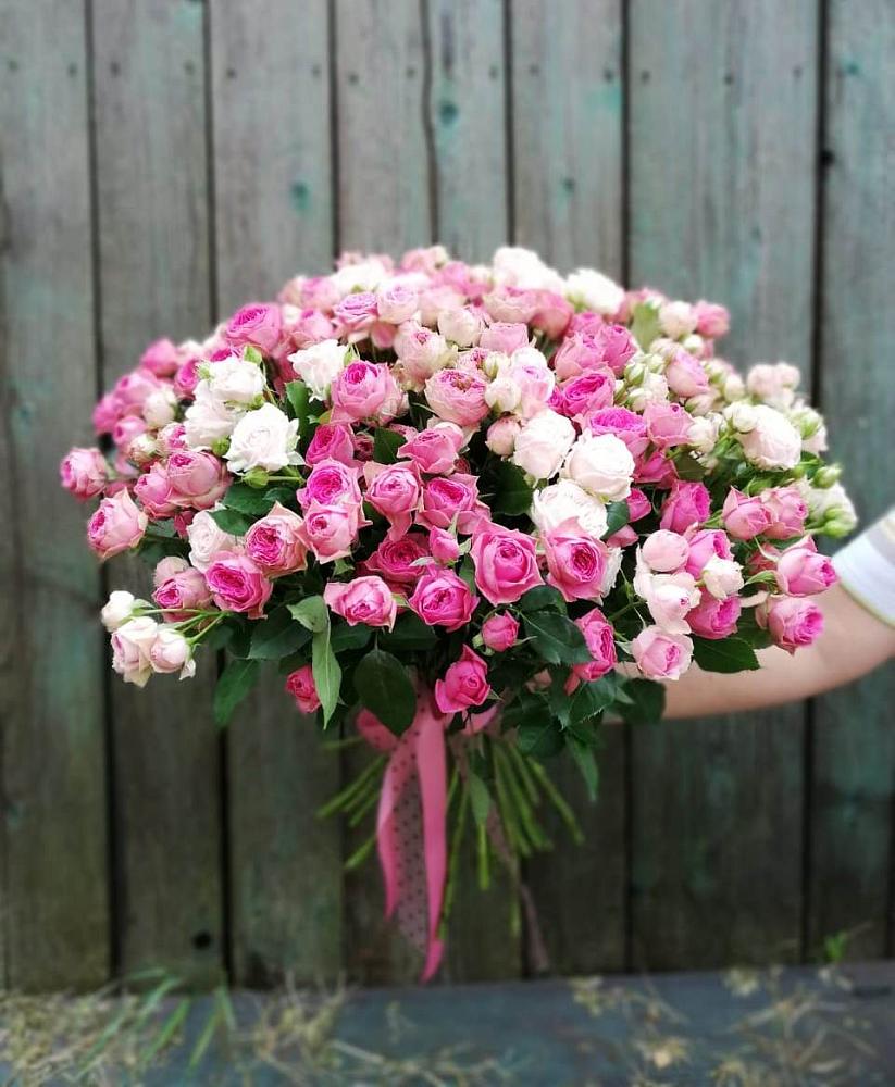 Букет Розовые кустовые розы Натали и Лав Лидия в Шестаково Воронежской области