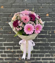 Букет цветов из:  Герберы и Хризантемы в Шестаково Воронежской области