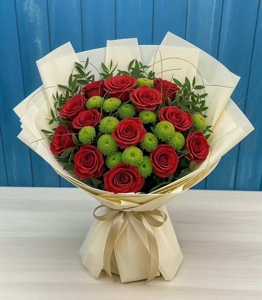 Букет цветов из: Розы и Хризантемы в Шестаково Воронежской области