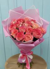 Букет 15 Розовых роз Равель #REPLACE_PRED# Шестаково Воронежской области