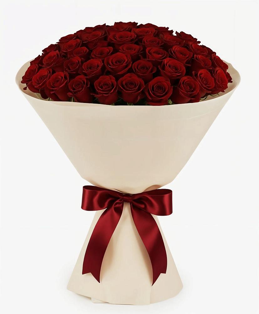 Букет 101 Бордовая роза Блэк Бакарра в Шестаково Воронежской области