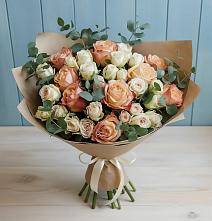 Букет цветов из:  Альстромерии и Розы в Шестаково Воронежской области