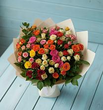 Букет Микс из разноцветных кустовых роз #REPLACE_PRED# Шестаково Воронежской области